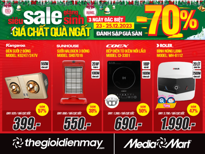 MediaMart siêu sale 3 ngày Giáng sinh, giảm sốc đến 70%, tặng kèm quà cực chất - 3