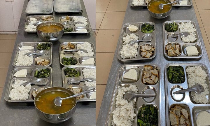 Bữa ăn trưa ngày 21/12 khiến nhiều em học sinh của Trường Điện Biên 1 nhập viện (Ảnh CTV)